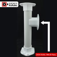 TRK-07 Kamera Kutusu Direk Montaj Flanşı Beyaz KAMERA MONTAJ YEDEK PARÇA - 2